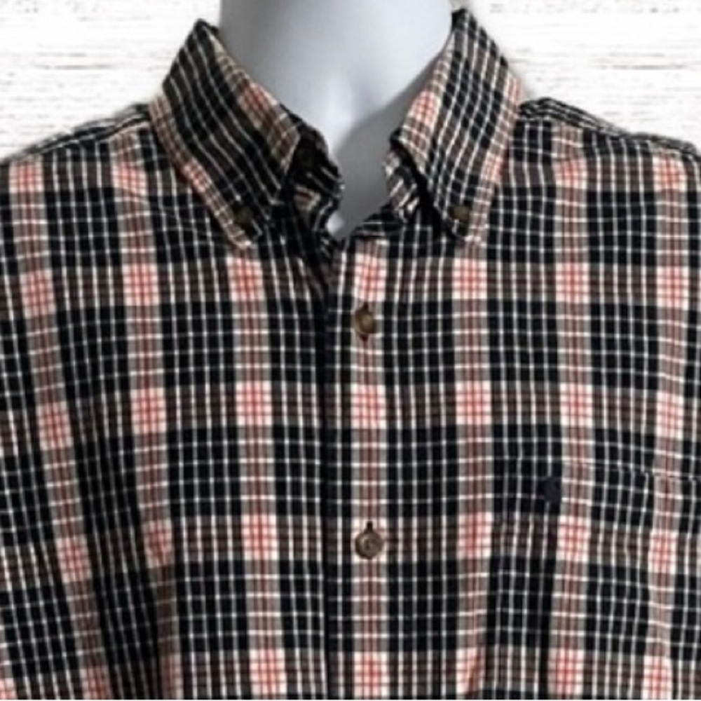 Carhartt Relaxed Fit Short Sleeve Button Down Plaid Shirt Size Large
